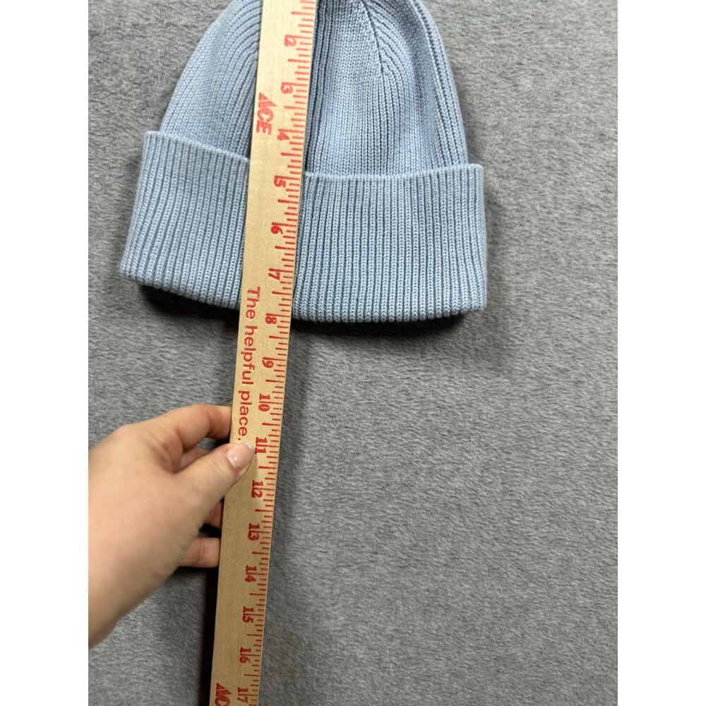FIORUCCI Milan Angels Beanie Hat Women's Blue Cotton Milano Logo Embroidered - Picture 5 of 6